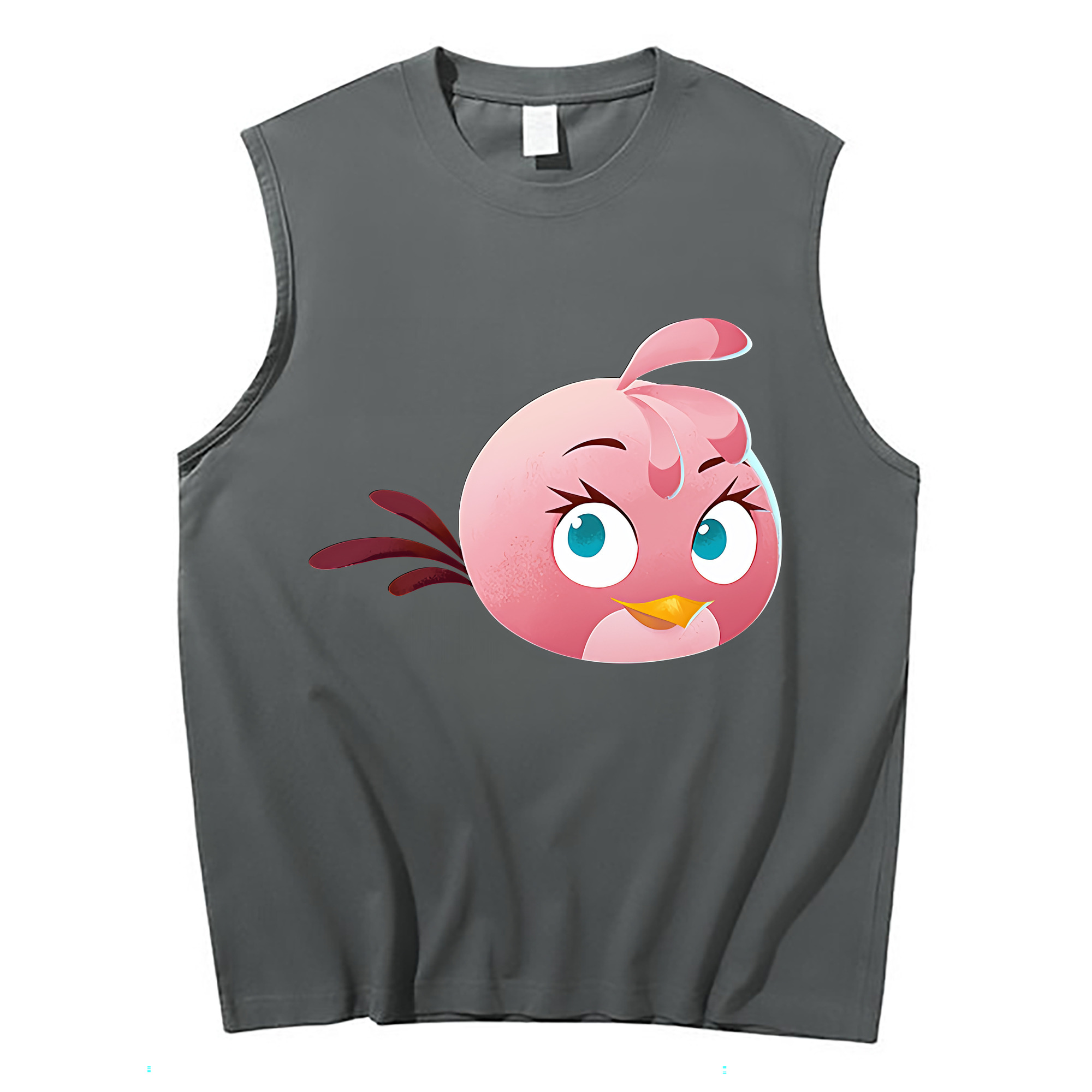 （画像用） Angry Birds アングリーバード コットン100％タンクトップ（フロントプリント）